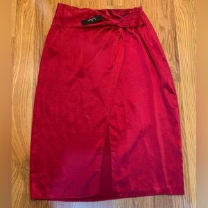Never-worn LuLu’s red satin skirt. Perfect for work or for a night-out!